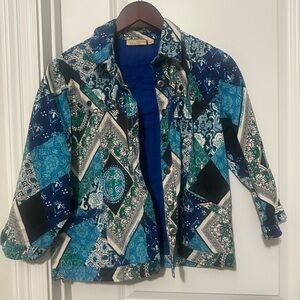 Blue and Green Patchwork Jacket